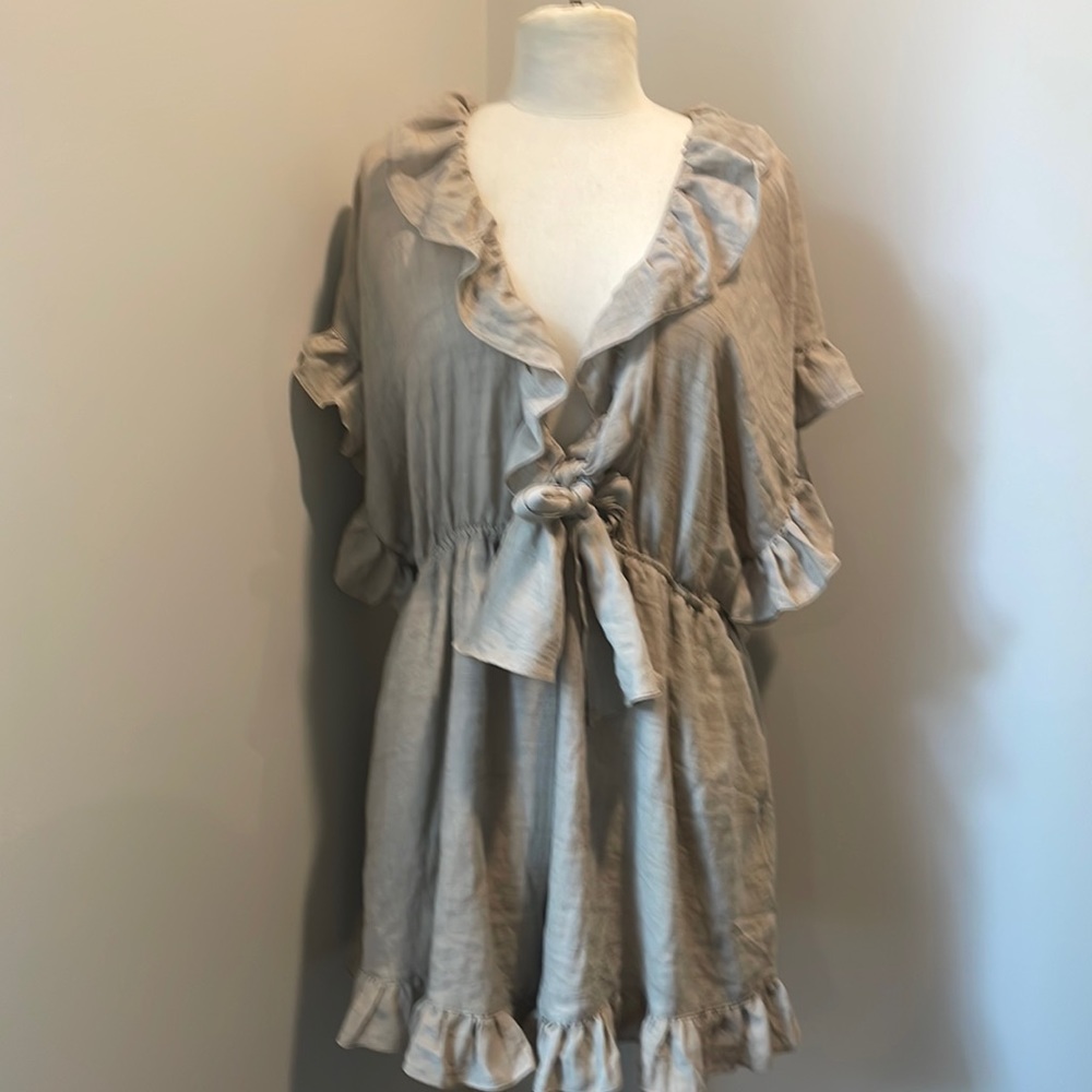 Vici  Mustard Seed Tan Ruffled Romper